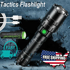 Super Bright 900000LM Tactical LED Powerful Flashlight Rechargeable Police Torch