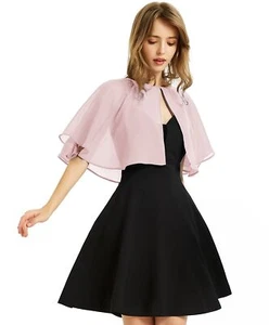 Women's Soft Chiffon Shawl Wraps Shrug for Evening Dress Wedding Cape Bolero ... - Picture 1 of 6