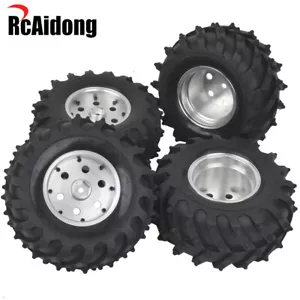 RC Monster Tire Cerchi BeadLock Alluminio per Tamiya GF02 WR02G Farm King WR01 WT01 - Foto 1 di 6