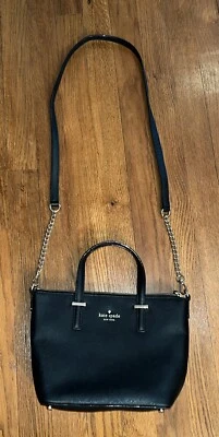 Bolso Bandolera Kate Spade Negro Nueva York Harmony Cadena y Correa de Cuero 10.5W 7.5L Foto 1 de 4
