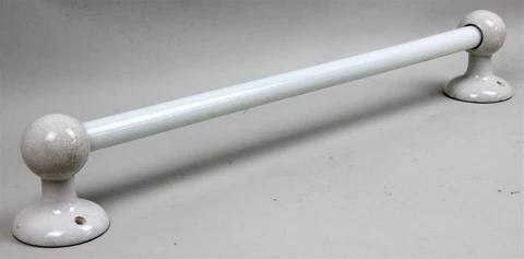 Victorian POLISHED GRANITE TOWEL BAR ROD PORCELAIN POSTS Thomas Maddocks & Sons Cover