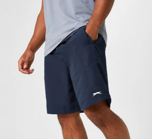 ↪️ SLAZENGER kurze Hose Herren S M L XL 2XL 3XL 4XL 5XL Shorts 🔵Dunkelblau - Picture 1 of 10