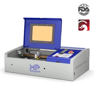 Monport 40W Laser Engraver CO2 Laser Engraver Cutter (8" X 12") Lightburn-Ready - Picture 1 of 13