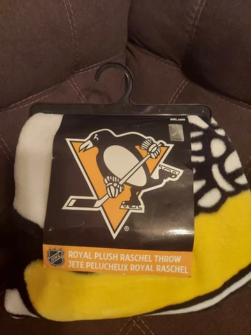 NHL Pittsburgh Penguins 50" x 60" Raschel Design Blanket, One Size Cover