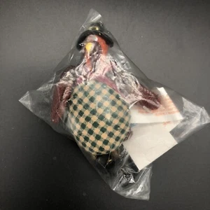 Broche Russ Pin Acción de Gracias Pavo Otoño Vintage Tela Hecho a Mano - Imagen 1 de 4