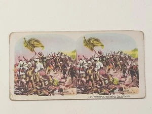cartolina stereoscopica GUERRA ITALO-TURCA 15 Libia Tripolitania, Prophet's flag - Foto 1 di 2