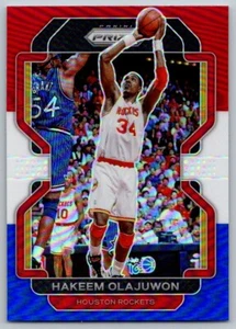 HAKEEM OLAJUWON 2021-22 Panini Prizm Red White Blue #265 - Picture 1 of 2
