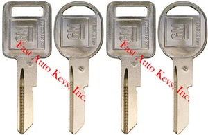 4 NEW GM Logo OEM "A" IGNITION +"B" DOORS/TRUNK Key Blanks Uncut 320588 + 320589 - Picture 1 of 1