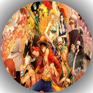 Ostia per torta compleanno festa immagine torta fondente - cialda One Piece P2 - Foto 1 di 1