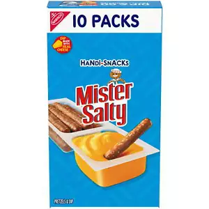 Handi-Snacks Mister Salty Pretzels 'N Cheesy Dip Snack Packs, 10 Snack Packs - Picture 1 of 4