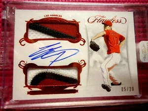 2018 PANINI FLAWLESS ROOKIE DUAL PATCH AUTO SHOHEI OHTANI LOS ANGELES ANGELS 5/2