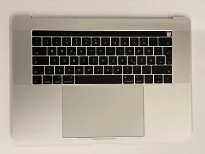 Apple Macbook Pro 15" A1707 Topcase Gehäuse DE-Tastatur Trackpad Touchbar Silber - Bild 1 von 4