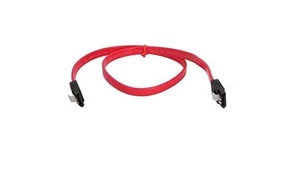 16" Serial ATA / SATA to SATA Data Cable w/Ends Locking Latches straight - RED - Bild 1 von 1