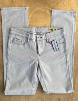 Pantalones de mezclilla para mujer Blank NYC plateados de algodón de pierna recta talla 29 Foto 1 de 4