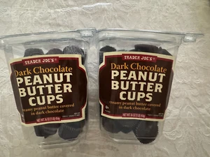 2 PACK Trader Joe's Dark Chocolate Peanut Butter Cups 16oz 454g Each - Picture 1 of 2