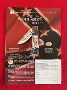 Vintage 1998 Print Ad General Robert E. Lee Collector Knife Advertisement - Picture 1 of 7