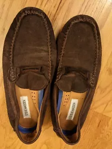 mens Steve Madden 10.5 brown loafer leather shoes suede - Picture 1 of 3
