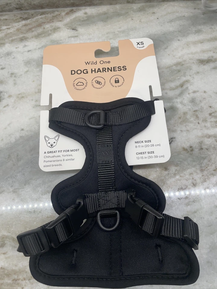 Wild One Dog Harness Collar Leash & Poop Bag MEDIUM Purple ALL L K