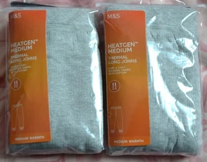 KIDS M&S THERMAL LONG JOHNS BASE HEATGEN MEDIUM WARMTH 2 PAIR AGE 8-9 YRS - NEW - Picture 1 of 1