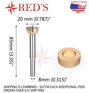 Tideway Carbide PRO LC171901020 20 mm Dia Hinge Boring forstner router bit - Picture 1 of 1