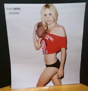 SUPER BOWL XIX 49ERS BEAT DOLPHINS SEXY MODEL CLAIRE COFFEE MAXIM POSTER 11 X 12 - Picture 1 of 4