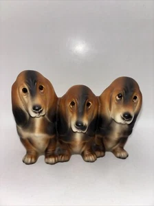 Maceta vintage Napcoware 3 perros ~ C 7201 Japón - Imagen 1 de 10
