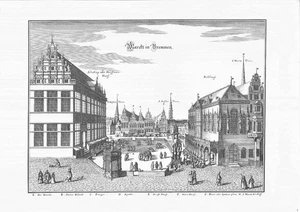 BREMMEN  Vintage Antique GERMANY Geographic Urban Map Art Print !!! - Picture 1 of 1