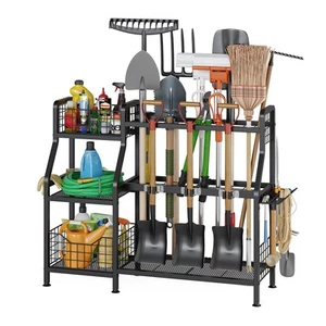 Garden Tool Organizer for Garage/Shed, 3 Tier Garage Tool Organizer and Stora... - Picture 1 of 8