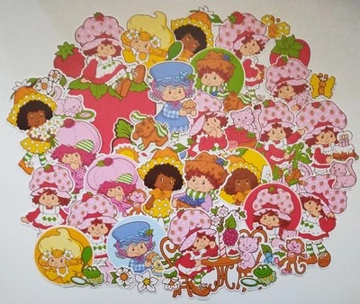 40pc. STRAWBERRY SHORTCAKE CARTOON VINYL STICKERS/DECALS - Image 1 of 2