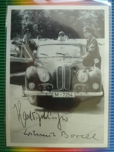 Funkstreife Isar 12 - Tischlinger & Borell, Autogrammkarte 1966 (DRUCKsigniert) - Bild 1 von 2