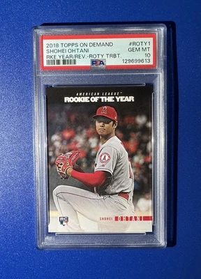 Shohei Ohtani 2018 Topps On-Demand Rookie Year Review #ROTY1 Tribute RC PSA 10 - Image 1 of 2