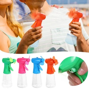 Water Spray Mist Fan Portable With 220ml Water Bottle Handheld Cool Fan - Picture 1 of 14