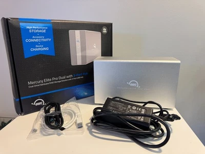 OWC 4TB Mercury Elite Pro HDD USB 3.0 External Storage Hard Drive RAID -Low Use! - Image 1 of 4