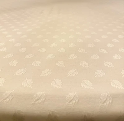 FIAMMETTA PANNA LUJOSO TEJIDO JACQUARD HOJA ITALIANA MANTEL DE COLECCIÓN FUNDA DE CAMA Foto 1 de 4