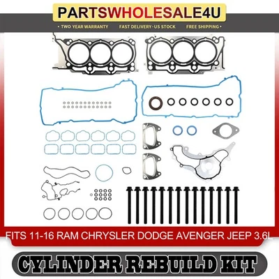 Head Gasket Bolts Set Fit 11-16 Ram Chrysler Dodge Avenger Jeep 3.6L DOHC VIN G - Imagem 1 de 4