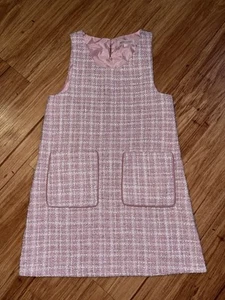 Girls Biscotti Collezioni Size 12 Pink Tweed Dress with pockets - Picture 1 of 8