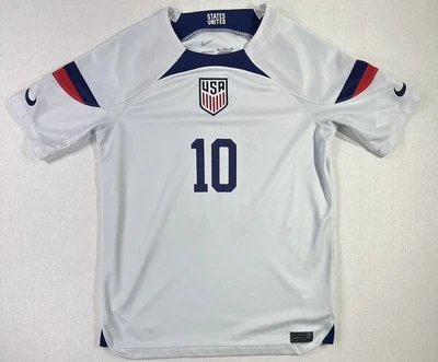 Футболка Nike USA Soccer No10 белая красно-синяя Dri-Fit молодежная размер XL США - Изображение 1 из 4