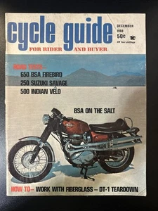 Fahrradführer Dezember 1969 BSA 650 Firebird Suzuki 250 Savage Indian 500 Velo - Bild 1 von 4