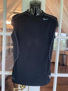 Nike Pro Combat Dri-Fit Shirt Fitted Sleeveless Black Men’s Size Medium - Picture 1 of 5
