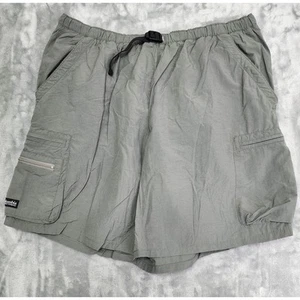 Vintage Columbia Belted Lined Cargo Shorts Size XL Gray Fishing Hunting Outdoors - Picture 1 of 7