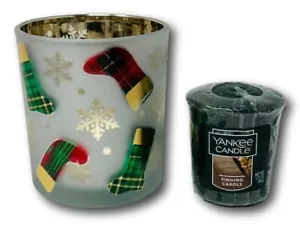 Yankee Candle Calze di Natale Porta Votivo Espositore con Canti che Cantano - Foto 1 di 6