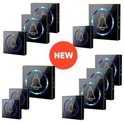 Wireless doorbell wireless set 300m range IP54 outdoor waterproof bell - Image 1 of 4