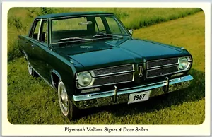 Plymouth Valiant Signet 4-türige Limousine Auto Autohändler Promo Postkarte - Bild 1 von 2