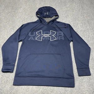 Under Armour Hoodie Men's Size Small Blue Storm Loose ColdGear Sweatshirt - Picture 1 of 8