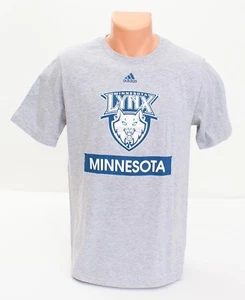 Adidas Heather Gray Minnesota Lynx Short Sleeve Tee T Shirt Youth Boy's XL NEW - Picture 1 of 4