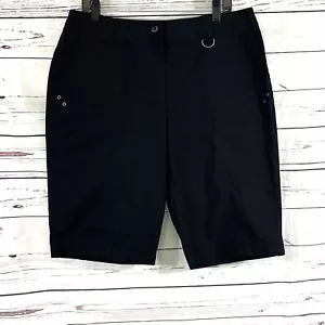 Chico’s Shorts Women’s 2.5 US 14 Black The Ultimate Fit Ripstop Short NWT - Picture 1 of 13