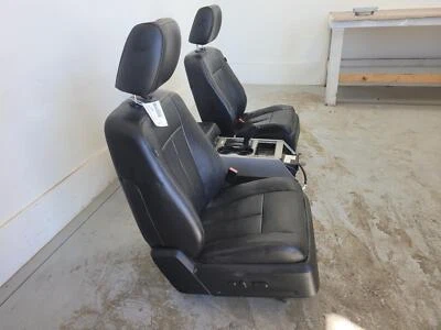 2015-2017 Ford Expedition Black Leather Front Bucket Seats w/Console DVD/Heat - Image 1 of 4