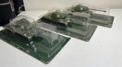 3X Eaglemoss EAC Vehículo Militar HC-2 Tanque Soviético 1:72 Fundido a presión NUEVO SELLADO Foto 1 de 4