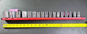 SK, WILLIAMS, PROTO 17-PIECE 1/2" DRIVE SAE 12-POINT SOCKET SET 3/8"-1-1/4" USA - Picture 1 of 10