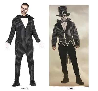 GUIRCA FYASA CARNEVALE HALLOWEEN VESTITO JACK SKELLINGTON NIGHTMARE BEFORE CHRISTMAS NBC UOMO